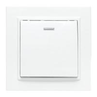Выключатель 1-кл. СП Минск 10А IP20 с индикатором бел. Basic EKF ERV10-121-10