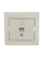 Розетка компьютерная 1-м СП Mira RJ45 крем./крем.. LEZARD 701-0303-139