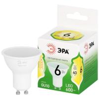 Лампа светодиодная GREEN LINE MR16-6W-830-GU10 GL 6Вт софит 3000К свет тепл. GU10 Эра Б0067075