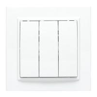 Выключатель 3-кл. СП Минск 10А IP20 бел. Basic EKF ERV10-024-10
