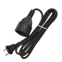 Удлинитель-шнур 1х2м без заземл. 10А IP20 ПВС 2х1 черн. DOMTOK 2338