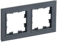Рамка 2-м BRITE РУ-2-БрГ графит IEK BR-M22-K53