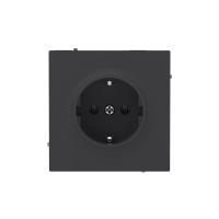 Розетка силовая KANT 2P+E без шторки черн. уголь DKC 7012033