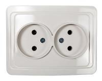 Розетка 2-м СП Classico 2102 16А IP20 бел. ASD / IN HOME 4680005959914