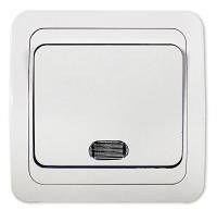 Выключатель 1-кл. СП Classico 2121 10А IP20 с подсветкой бел. ASD / IN HOME 4680005959853