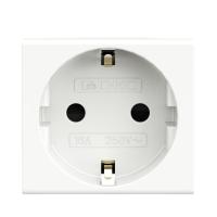 Розетка 1-м 2мод. Viva 16А IP20 2P+E с заземл. защ. шторки бел. DKC 45005