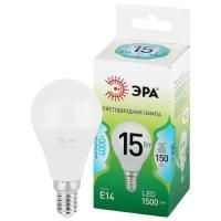 Лампа светодиодная GREEN LINE P45-15W-840-E14 GL 15Вт шар 4000К яркий свет бел. E14 Эра Б0067045