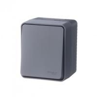 Переключатель проходной 1-кл. ОП AtlasDesign PROFI IP54 10AX антрацит SE ATN544061