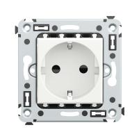 Розетка 1-м СП 2мод. Avanti "Белое облако" 16А IP20 2P+E защ. шторки бел. DKC 4400003