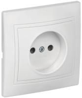 Розетка 1-м СП Кварта 10А IP20 без заземл. без защ. шторок бел. GENERICA ERK13-K01-10-DM