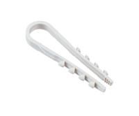 Дюбель-хомут PCD-R 11-18-55-100WH для круглого кабеля PA6.6 бел. (уп.100шт) JazzWay 5054806