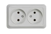 Розетка 2-м ОП Bolleto 7102 16А IP20 бел. ASD / IN HOME 4680005959822