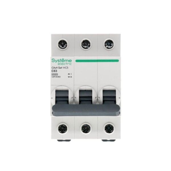 Выключатель автоматический модульный 3п C 63А 4.5кА City9 Set 400В SE C9F34363