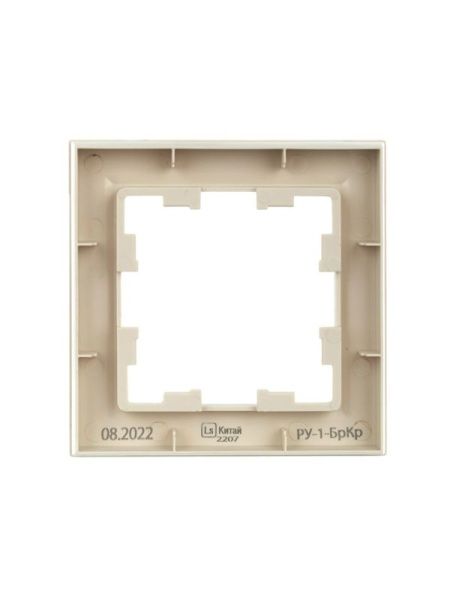 Рамка 1-м BRITE РУ-1-БрКр беж. IEK BR-M12-K10