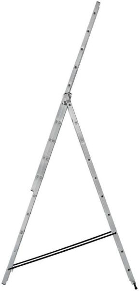 Лестница трехсекционная 3х10 H=285/481/674см 12.19кг алюм. FIT 65435