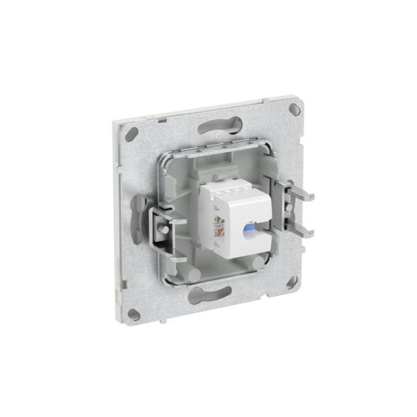 Розетка компьютерная 1-м KANT RJ45 кат.6A без шторки бел. песок DKC 7010673