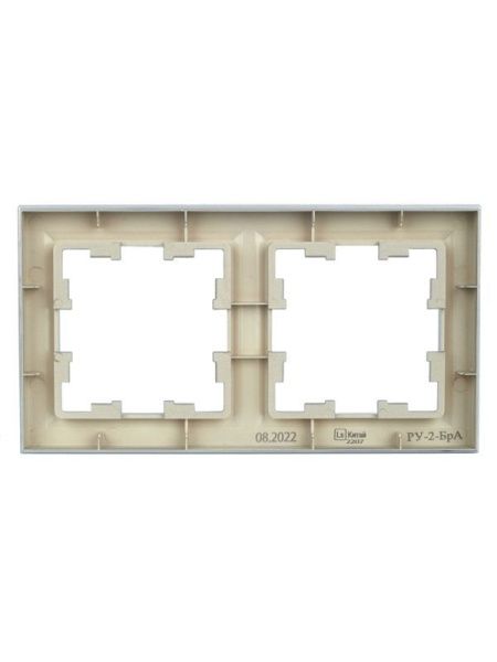 Рамка 2-м BRITE РУ-2-БрА алюм. IEK BR-M22-K47