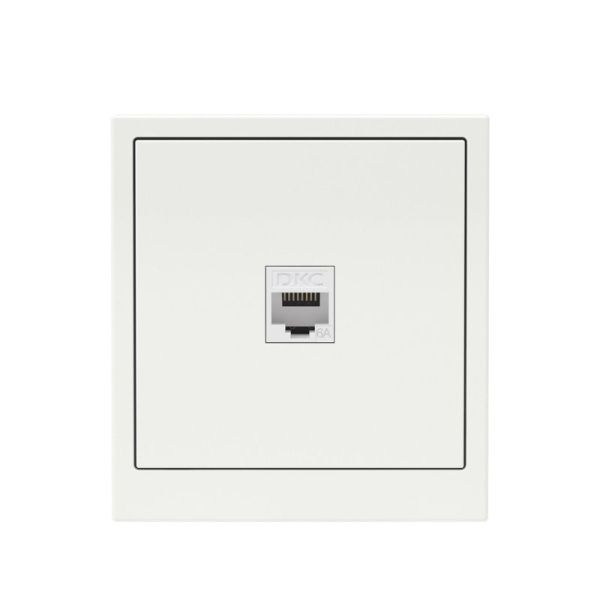Розетка компьютерная 1-м KANT RJ45 кат.6A без шторки бел. магнолия DKC 7000673