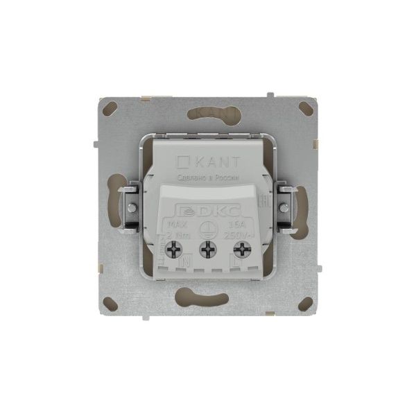 Розетка силовая KANT 2P+E защ. шторки ванильн. марципан DKC 7015003