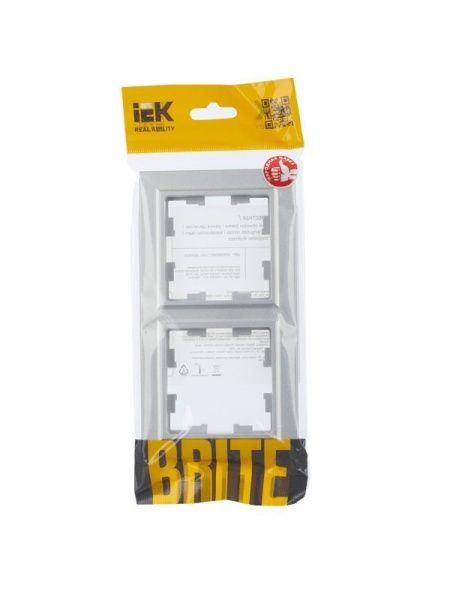 Рамка 2-м BRITE РУ-2-БрА алюм. IEK BR-M22-K47