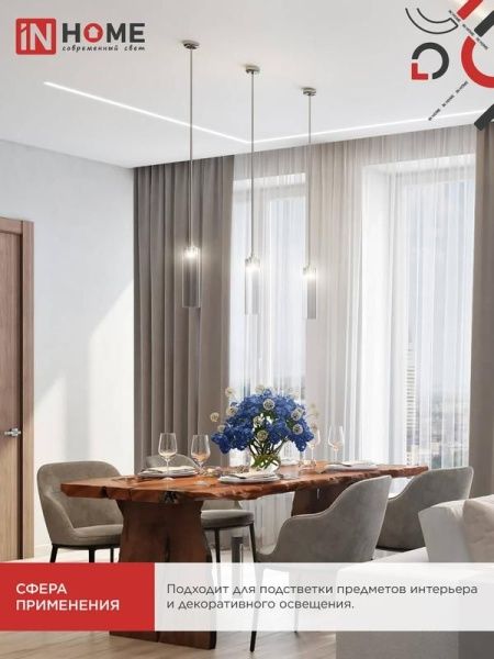 Лампа светодиодная LED-JC 3Вт капсульная прозрачная 4000К нейтр. бел. G4 290лм 12В IN HOME 4690612036021