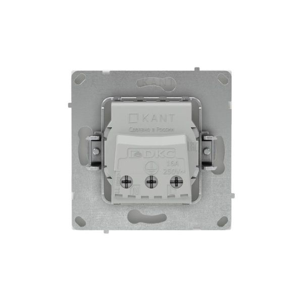 Розетка силовая KANT 2P+E без шторки бел. песок DKC 7010033
