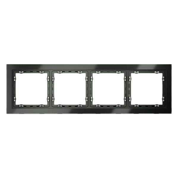 Рамка 4-м S70 стеклян. титан Voltum VLS110406