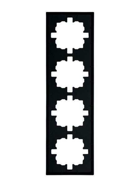 Рамка 4-м ZIMA горизонт. черн. бархат LEZARD 704-4200-149