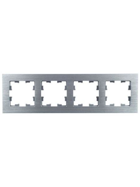 Рамка 4-м BRITE РУ-4-1-БрА металл алюм. IEK BR-M42-M-K47