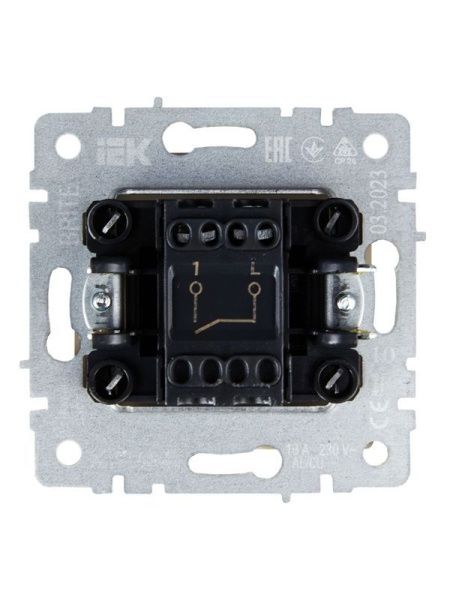 Выключатель 1-кл. СП BRITE ВС10-1-0-БрКр 10А механизм беж. IEK BR-V10-0-10-K10