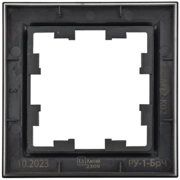 Рамка 1-м BRITE РУ-1-БрЧ черн. IEK BR-M12-K02