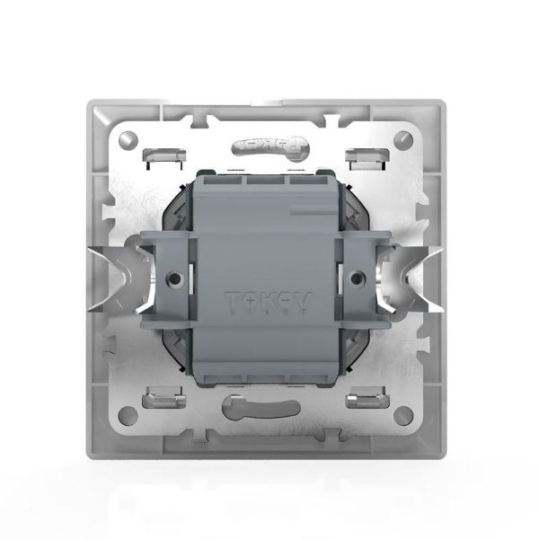 Выключатель 2-кл. СП AVA 10А IP20 с индикатором в сборе бел. TOKOV ELECTRIC TKL-AV-V2IF-C01