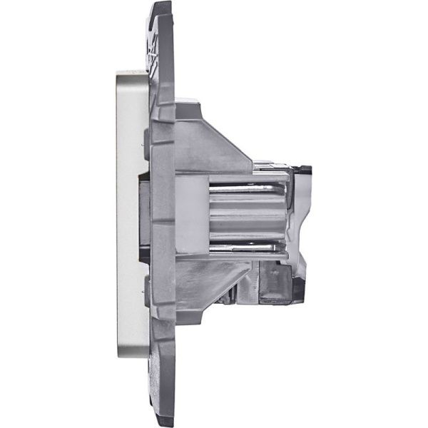 Розетка компьютерная Inspiria RJ45 кат.5E UTP алюм. IEK 673827