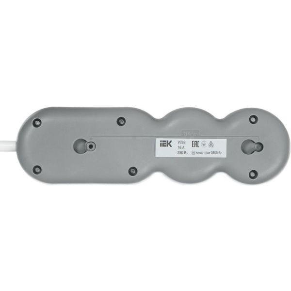 Удлинитель 3х5м с заземл. 16А IP20 Uno У03В 2P+PE 250В 3х1.5 IEK WYP53-16-03-05-ZK