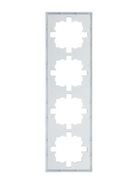 Рамка 4-мест. горизонт. ZIMA бел. LEZARD 704-0200-149