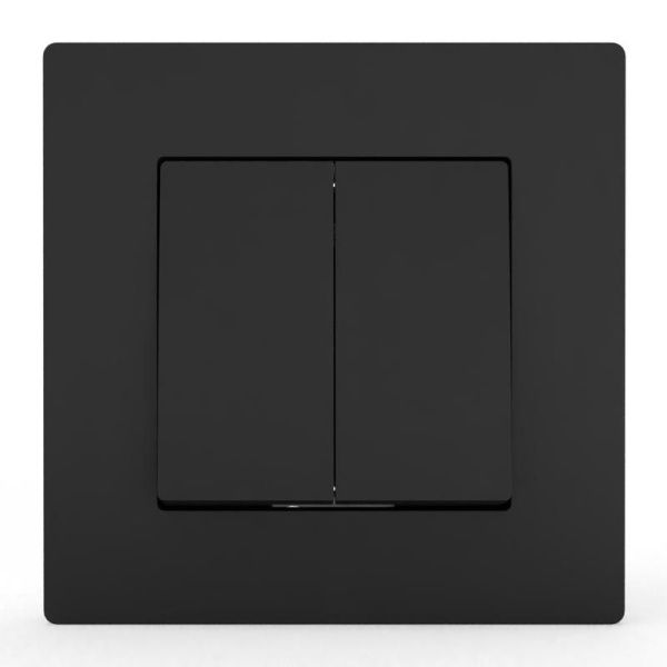 Выключатель 2-кл. СП Pixel 10А IP20 в сборе карбон TOKOV ELECTRIC TKE-PX-V2F-C14