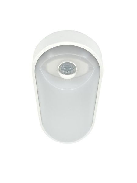 Светильник светодиодный WP 15 C 12W OP 840 W10L22 WH MDM 220х106х60мм 12Вт 4000К IP65 ЖКХ овал. пылевлагозащ. с датчиком движения бел. Русский Свет 15071524500