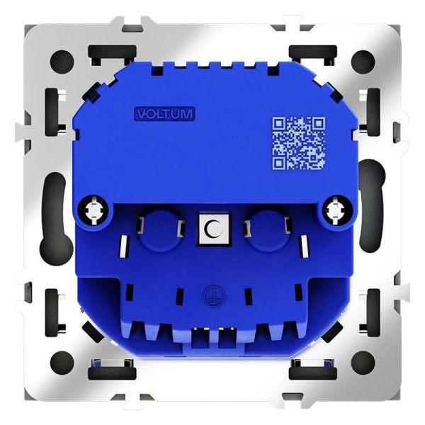 Розетка 1-м СП S70 16А с USB A+С с заземл. защ. шторки механизм титан Voltum VLS040506