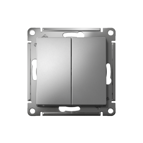 Выключатель 2-кл. СП AtlasDesign 10А IP20 (сх. 5) 10AX механизм сталь SE ATN000951
