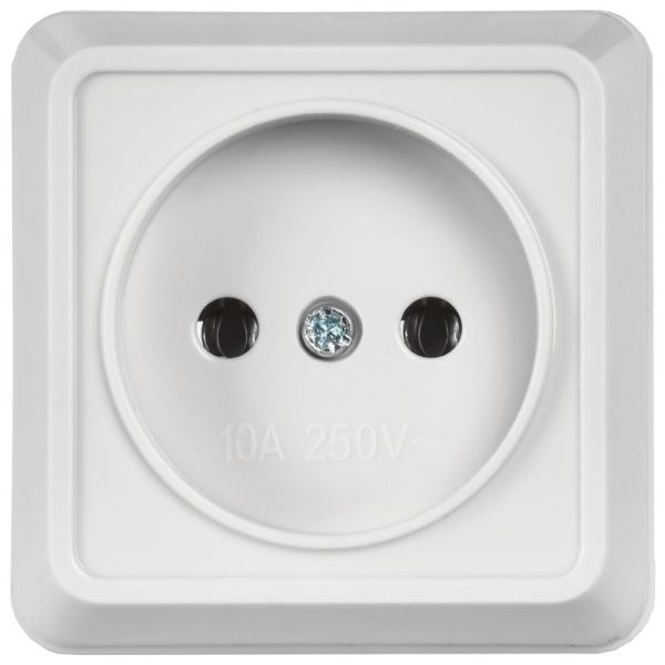 Розетка 1-м ОП Октава 10А IP20 без заземл. бел. GENERICA ERO10-K01-10-DC