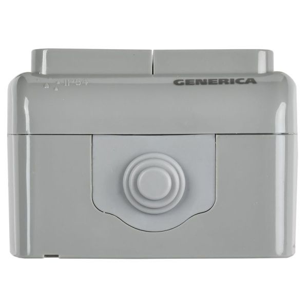 Выключатель 2-кл 1п ОП AQUATIC ВС-20-2-0-А 10А IP54 GENERICA EVA20-K03-10-54
