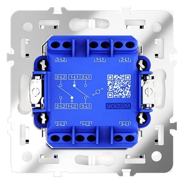 Переключатель проходной 2-кл. СП S70 10А механизм бел. глянцевый Voltum VLS020301
