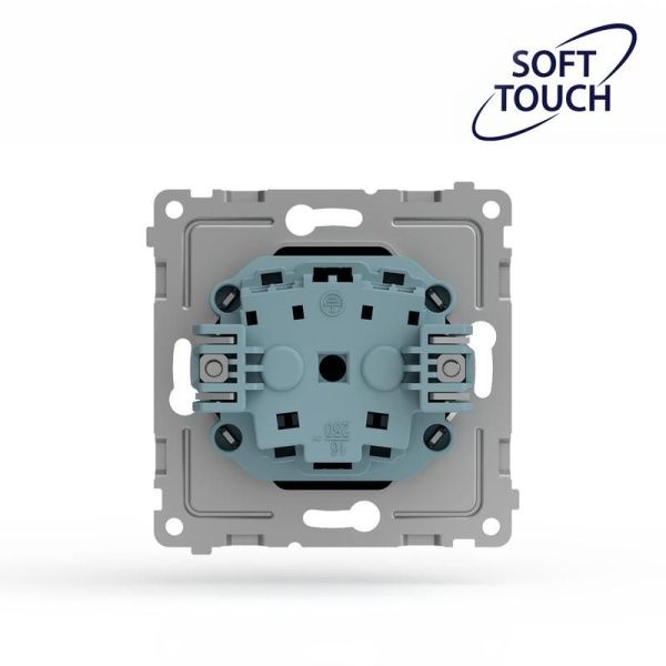 Розетка 1-м СП Pixel IP44 с заземл. с крышкой механизм карбон TOKOV ELECTRIC TKE-PX-R1ZSW1-C14-IP44