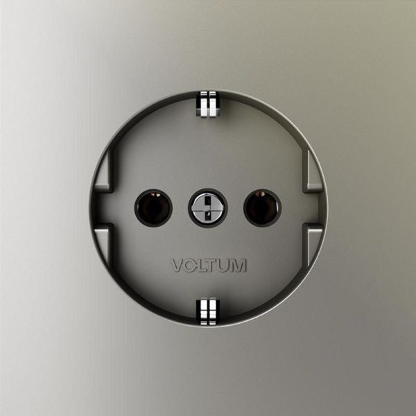 Розетка 1-м СП S70 16А с заземл. механизм шелк Voltum VLS040104