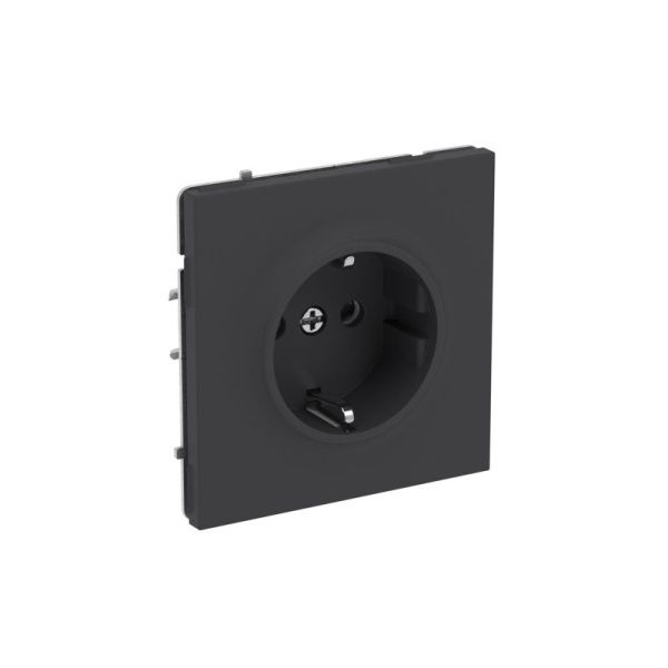 Розетка силовая KANT 2P+E защ. шторки черн. уголь DKC 7012003
