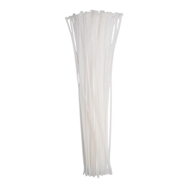 Хомут кабельный PCT 4.8х450-100WH 4.8х450 PA6.6 бел.(уп.100шт) JazzWay 5054127