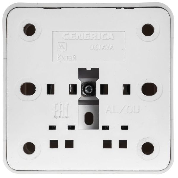 Розетка 1-м ОП Октава 10А IP20 без заземл. бел. GENERICA ERO10-K01-10-DC