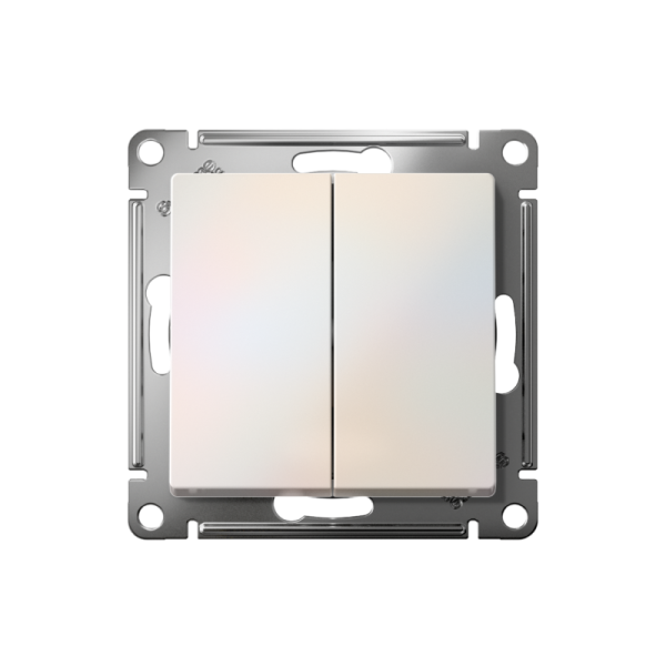 Выключатель 2-кл. СП AtlasDesign 10А IP20 (сх. 5) 10AX механизм жемчуж. SE ATN000451
