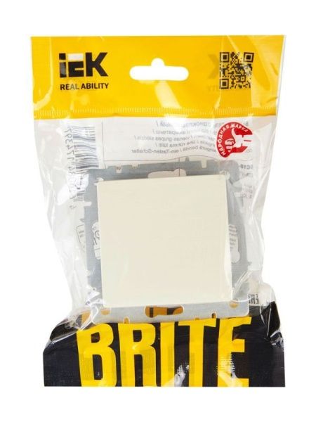 Выключатель 1-кл. СП BRITE ВС10-1-0-БрКр 10А механизм беж. IEK BR-V10-0-10-K10