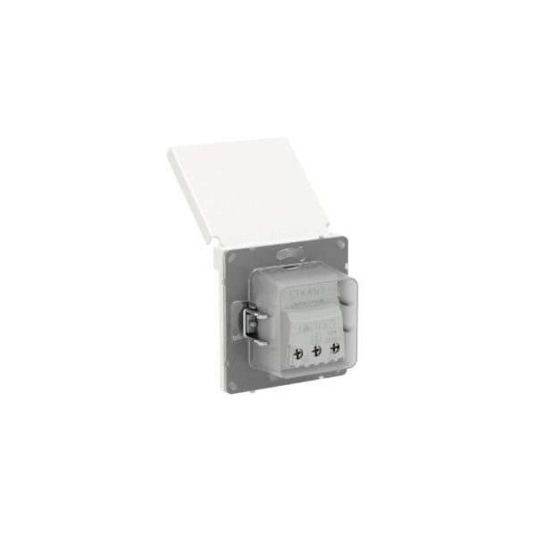 Розетка силовая KANT IP44 2P+E защ. шторки с крышкой бел. магнолия DKC 7000013